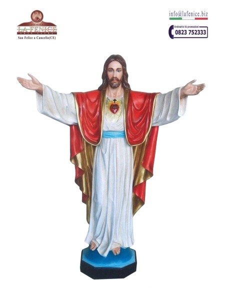 Sacro Cuore di Gesù braccia aperte  da cm.200 - SCR411.  -  SCR411 Sacro Cuore di Gesù braccia aperte  da cm.200 - SCR411.  -  SCR411
