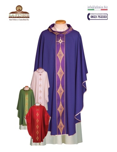 Chasuble with embroidered stolon - CAS16750  -  CAS16529