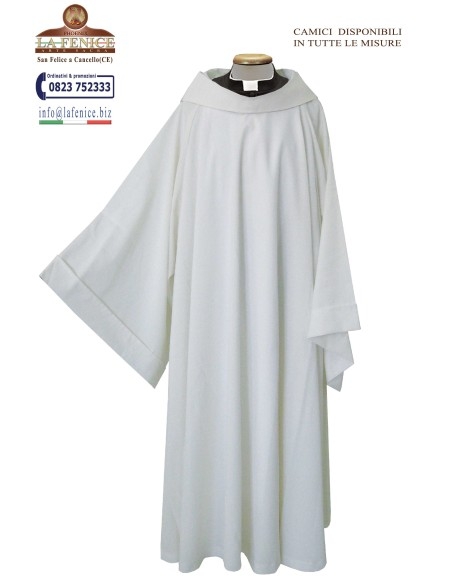 Banedettina monastic cowl in fresh wool - COC18FL  -  COC18-FL