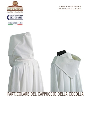 Cocolla monastica banedettina in fresco lana - COC18FL  -  COC18-FL