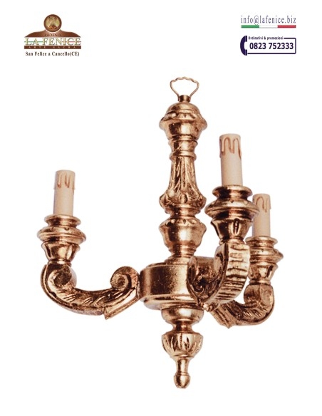 Lampadario in legno a tre luci - LAM3  -  LAM3