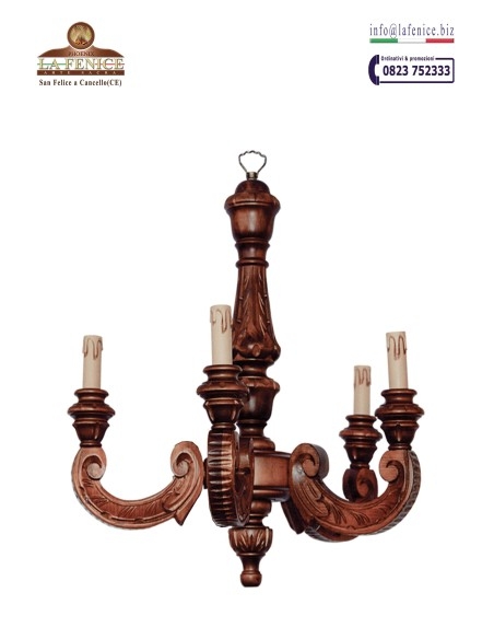 Lampadario in legno a tre luci - LAM4  -  LAM4