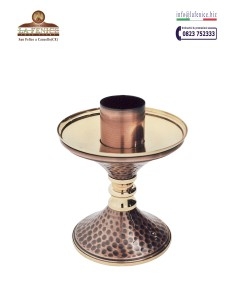 Two-tone brass table candlestick - CAN518  -  CAN518