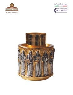 Two-tone brass table candlestick - CAN411  -  CAN411