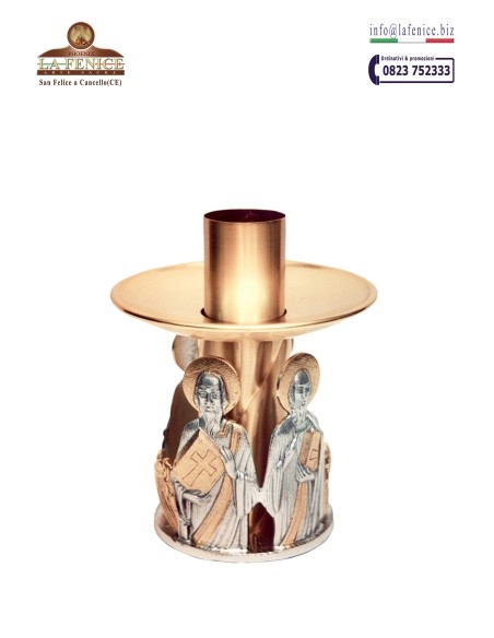 Two-tone brass table candlestick - CAN3981  -  CAN3981