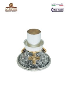 Two-tone brass table candlestick - CAN3475  -  CAN3475