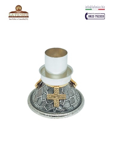 Two-tone brass table candlestick - CAN3475  -  CAN3475