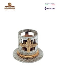 Two-tone brass table candlestick - CAN3282  -  CAN3282