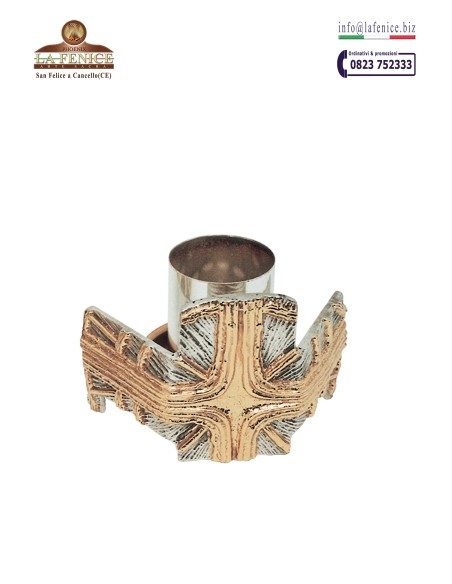 Two-tone brass table candlestick - CAN3338  -  CAN3338