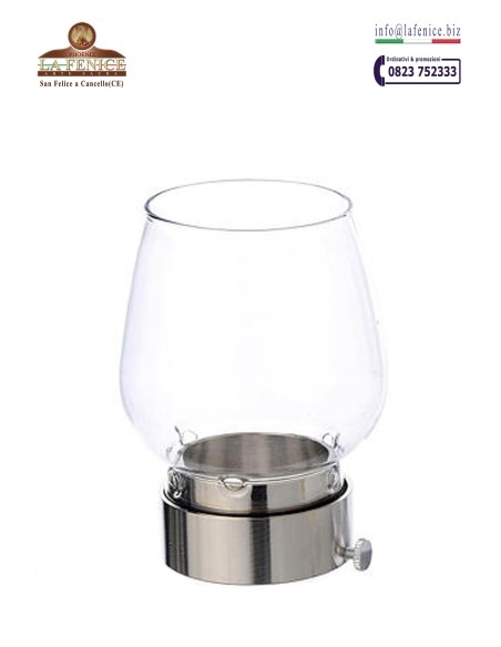 Windscreen glass with chromed metal ring - ANT012  -  ANT012-CROMO