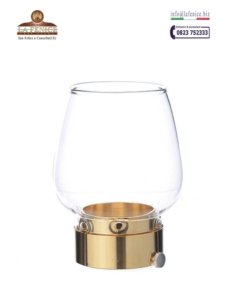 Windscreen glass with golden metal ring - ANT012  -  ANT012-ORO