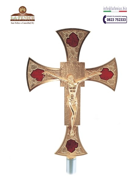Croce astile, completa di asta - CRO3225  -  CRO3225