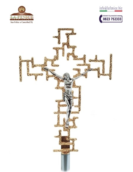 Croce astile, completa di asta - CRO524  -  CRO524