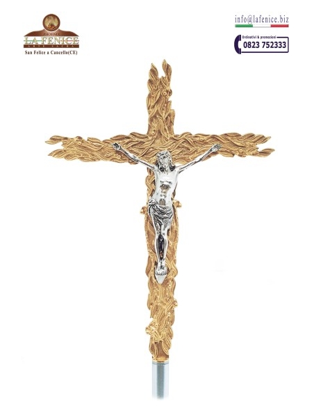 Croce astile, completa di asta - CRO525  -  CRO525