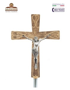 Croce astile, completa di asta - CRO3390  -  CRO3390
