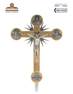 Croce astile, completa di asta - CRO2111  -  CRO2111