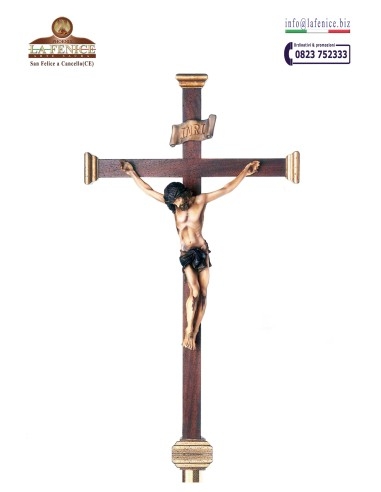Wooden processional cross, complete with shaft - CRO956-AS  -  CRO956-AS