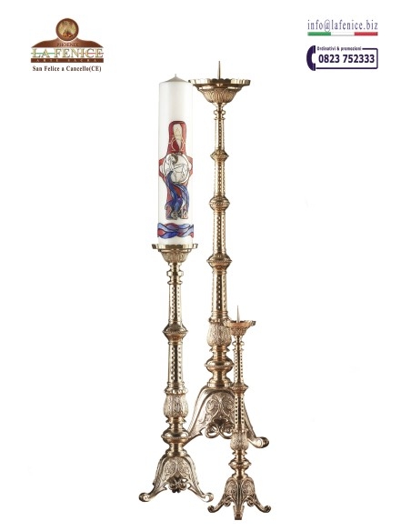 Candeliere per altare e da mensa in ottone - CND128  -  CND128