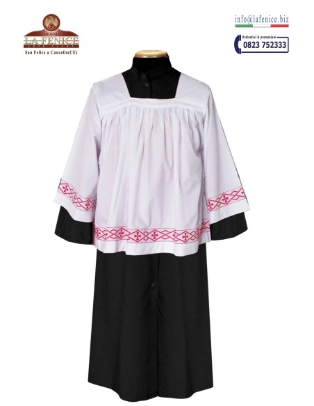 Surplice for cleric with black cassock - 303N  -  303-N Surplice for cleric with black cassock - 303N  -  303-N