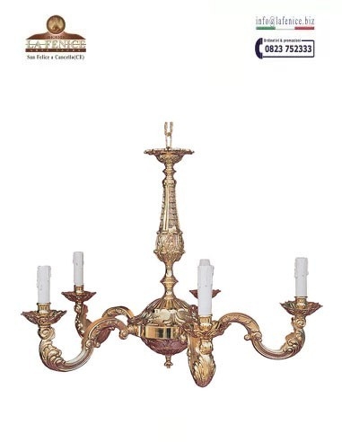Lampadario in ottone a cinque luci - LAM555  -  LAM555