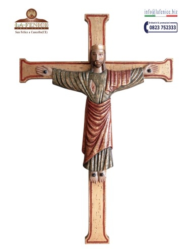 Crocifisso da cm.96,5 con abito drappeggiato - CFS111 La Fenice Arte Sacra -  CFS111