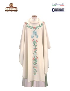 Chasuble mariale brodée - CAS99524.