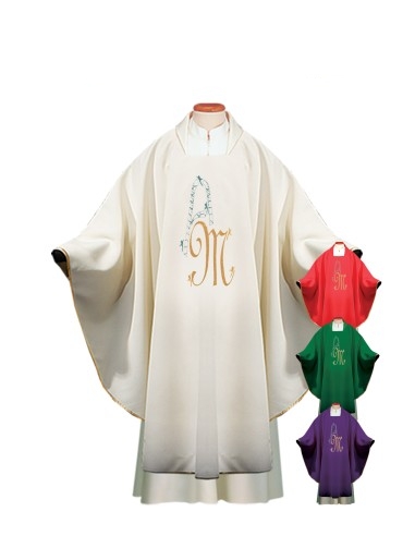 Chasuble mariale brodée - CAS21600