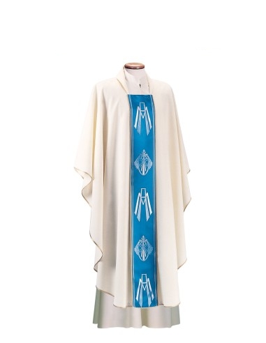 Chasuble mariale avec étole large - CAS116