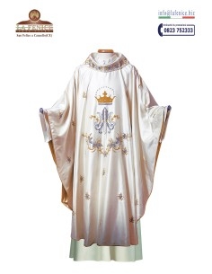 Casulla Mariana bordada a mano - CAS511