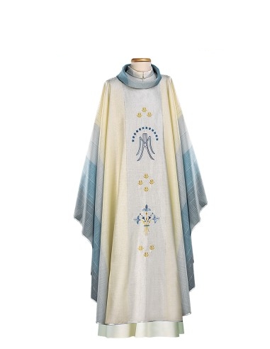 Casula mariana monastica benedettina ricamata -...
