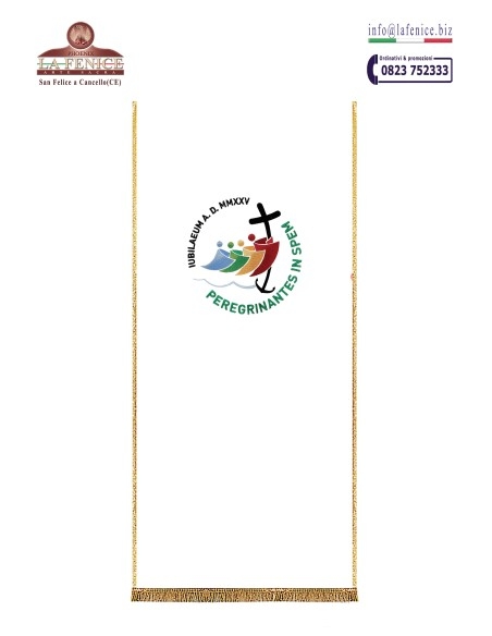 Coprileggio con RICAMO del GIUBILEO JUBILAEUM A.D.MMXXV - CPL2025