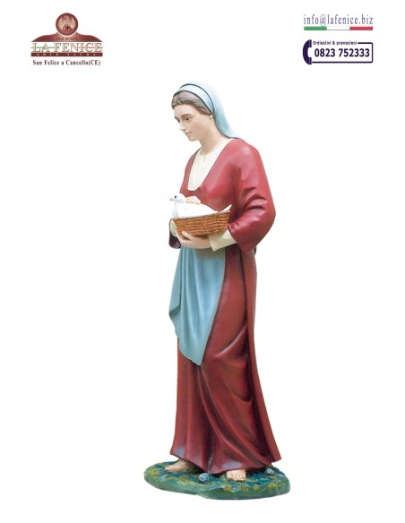Woman with basket and dove for nativity scene 160 cm - PRS160 Donna
