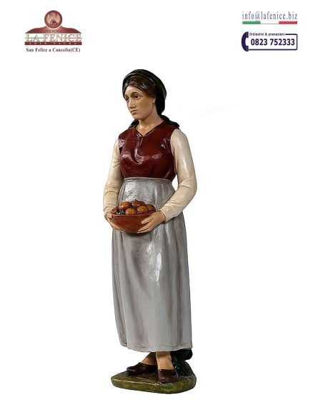 Donna con frutta per natività da cm.100 - PRS100 Donna con frutta