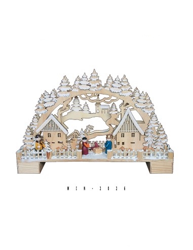 PROMO 8 Gruppi natività in legno assortiti -...