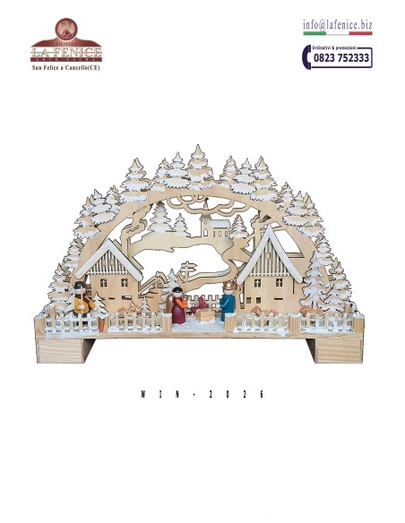 PROMO 8 Gruppi natività in legno assortiti - PRS8WOOD