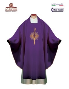 Chasuble brodée avec broderie "Chi Rho" - CAS777 2