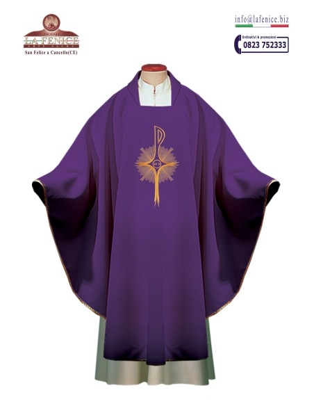Casula ricamata con ricamo "Chi Rho" - CAS777