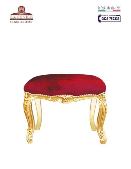 Trono presidenziale in legno con foglia oro e con 4 sgabelli - SET21