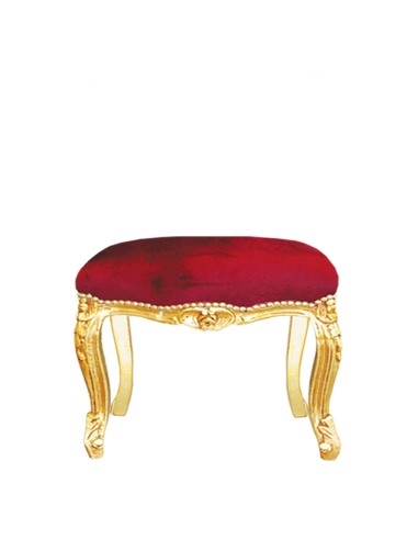 Taburete de madera con pan de oro - SGA17