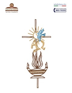 Chasuble embroidered with Cross Dove embroidery - CAS618 2