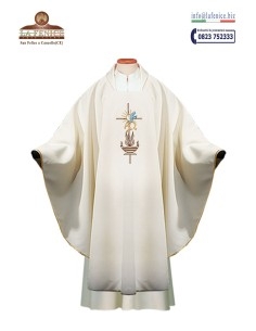 Chasuble embroidered with Cross Dove embroidery - CAS618