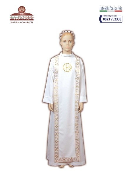 UNISEX First Communion dress with OSTIA embroidery - 417-ROS