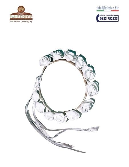 Flower circular crown for first communion dress - COR