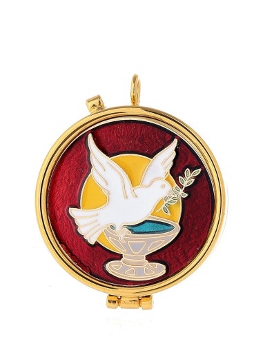 Teca per particole con COLOMBA a smalto,...