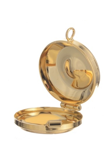 copy of Pyx in gold-plated brass with enamel...