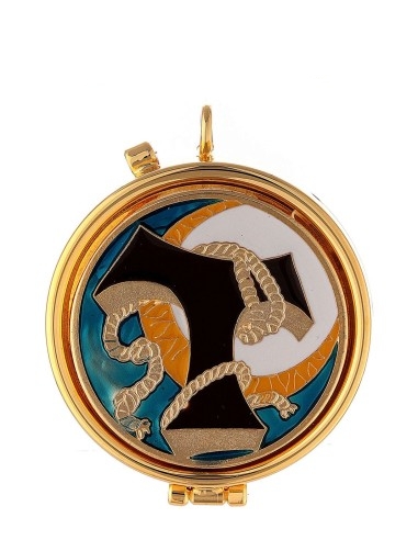 copy of Pyx in gold-plated brass with enamel...