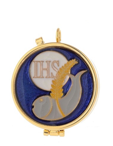 Teca per particole con "Ichthýs" a smalto,...