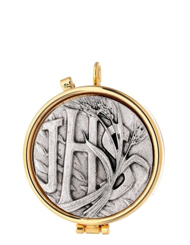 Teca per particole con "JHS", diametro cm.5,4 -...