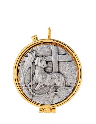 Custode à particules avec "Agnus Dei", diamètre...