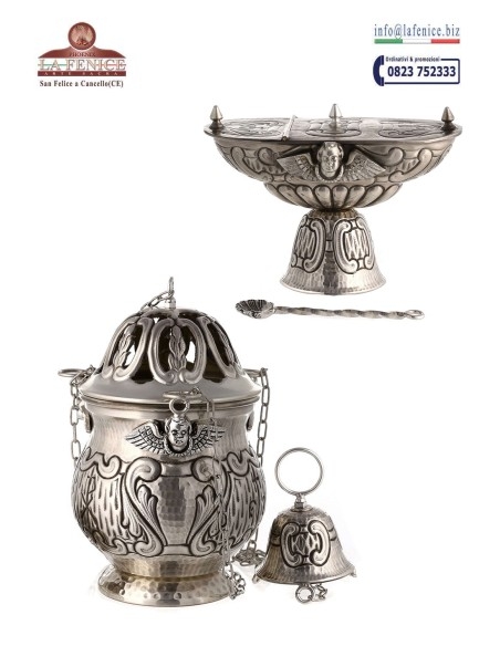Silver finished thurible and boat - TRB3103